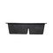 Nantucket Sinks 60/40 Double Bowl Dual-mount Granite Composite Black PR6040-BL - alternate 5